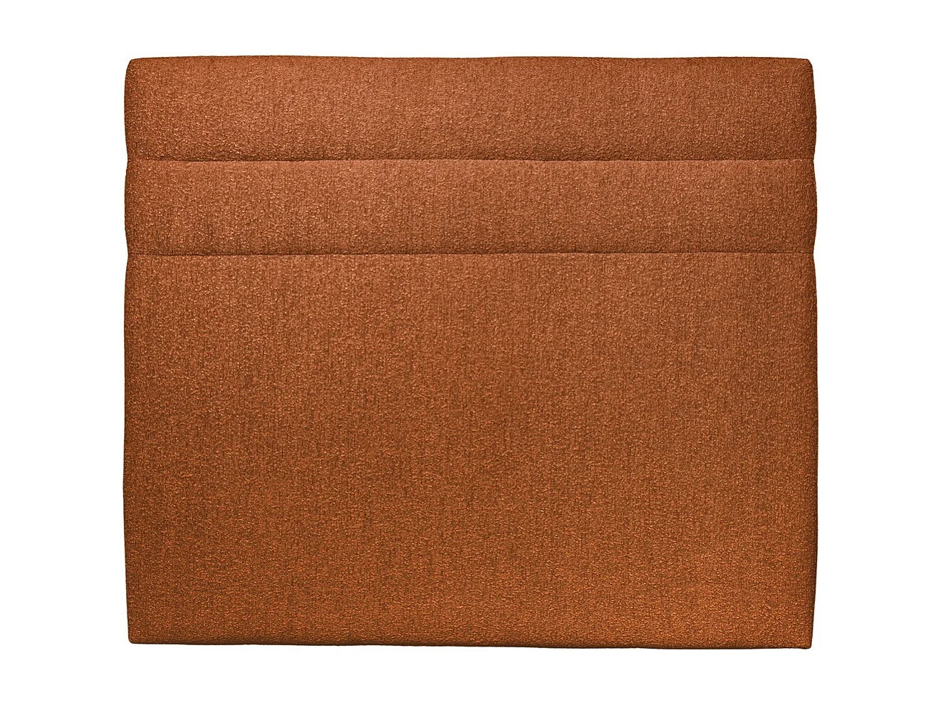 Tete de lit Lignes Bouclette Terracotta L 135 cm - Ep 10 cm rembourré