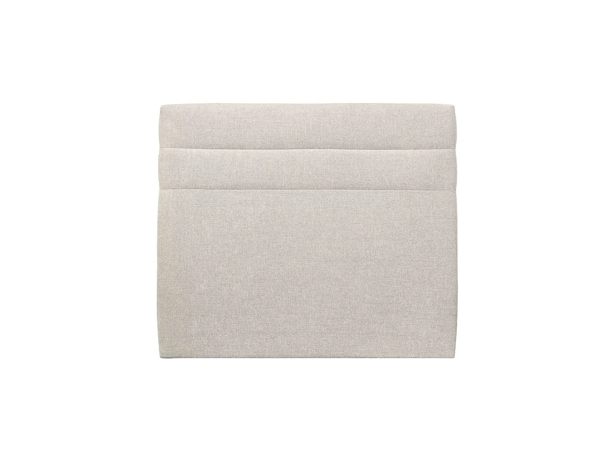 Tete de lit Lignes Tissu Beige clair L 160 cm - Ep 10 cm rembourré