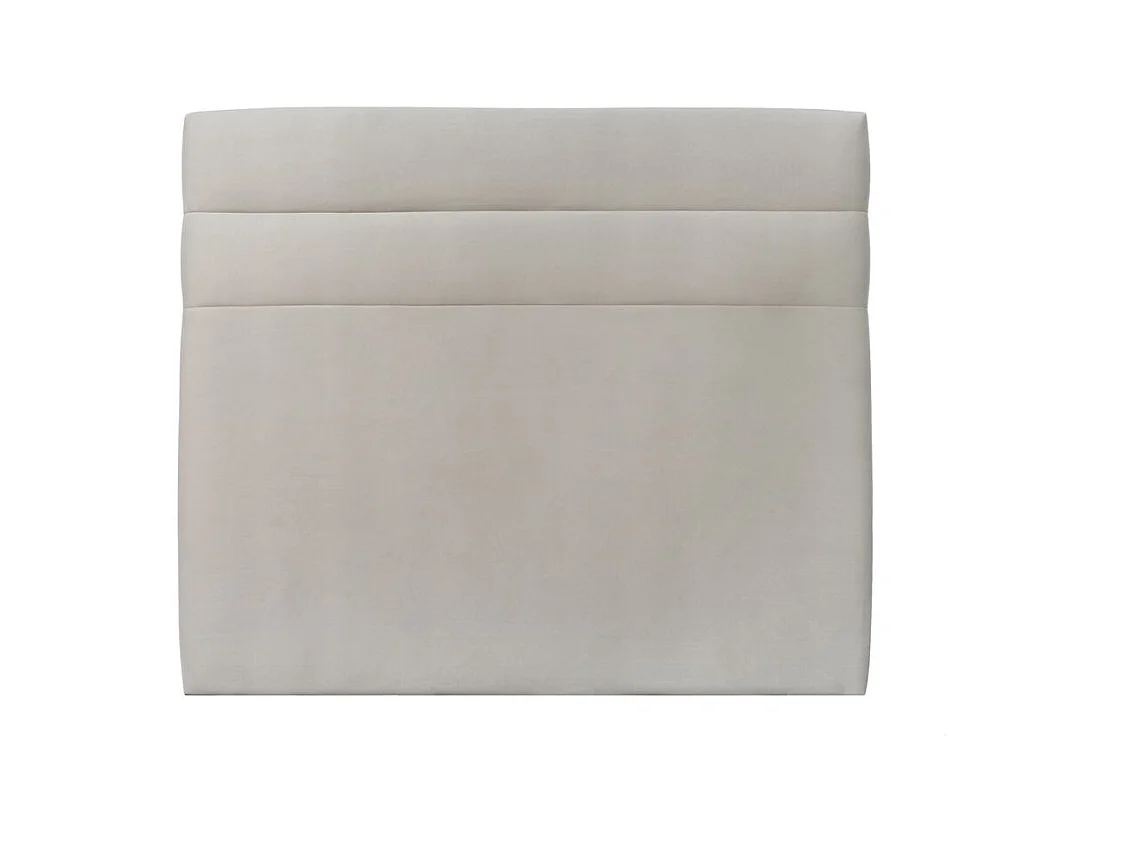 Tete de lit Lignes Velours Gris clair L 140 cm - Ep 10 cm rembourré