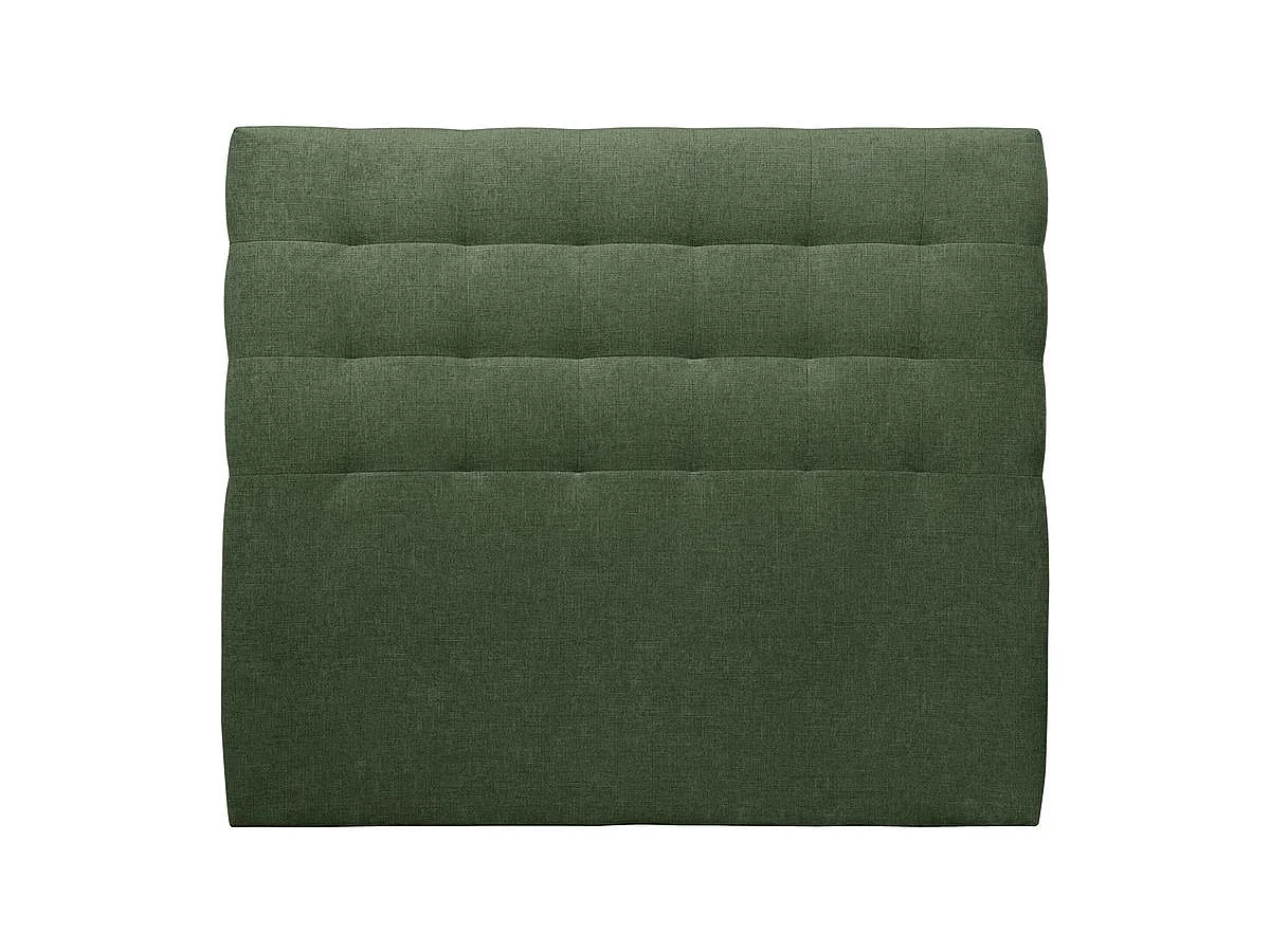 Tete de lit Capitonnée Tissu Vert L 160 cm - Ep 10 cm rembourré