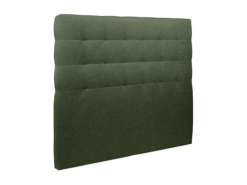Tete de lit Capitonnée Tissu Vert L 160 cm - Ep 10 cm rembourré