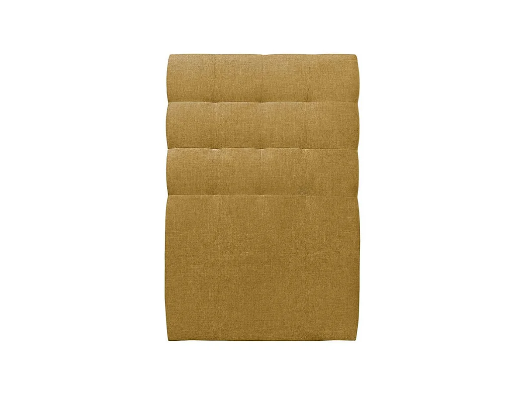 Tete de lit Capitonnée Tissu Jaune L 90 cm - Ep 10 cm rembourré