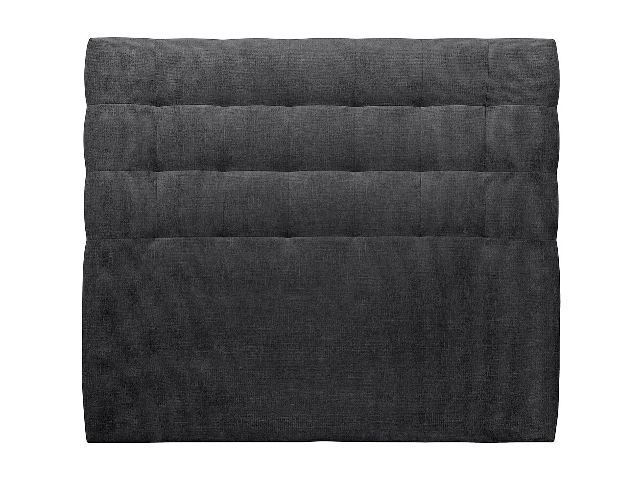 Tete de lit Capitonnée Tissu Noir L 160 cm - Ep 10 cm rembourré