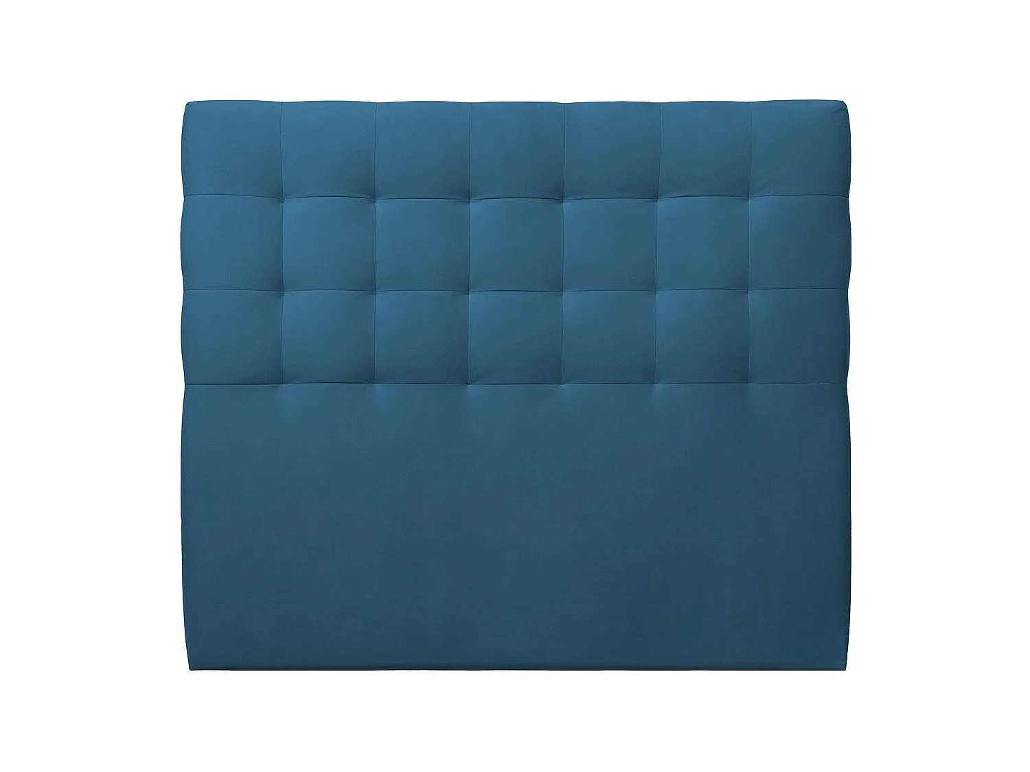 Tete de lit Capitonnée Velours Bleu L 160 cm - Ep 10 cm rembourré