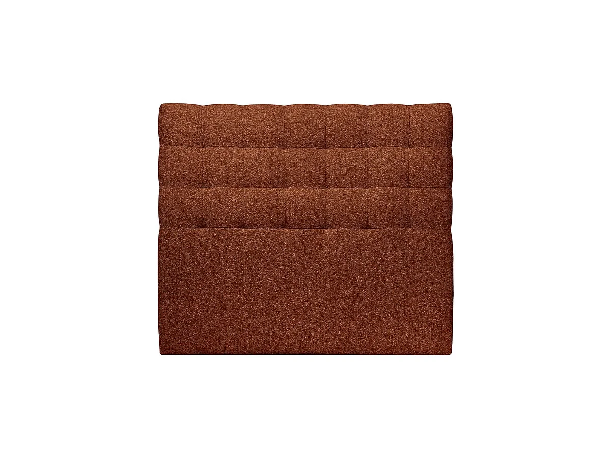 Tete de lit Capitonnée Bouclette Terracotta L 160 cm - Ep 10 cm rembourré