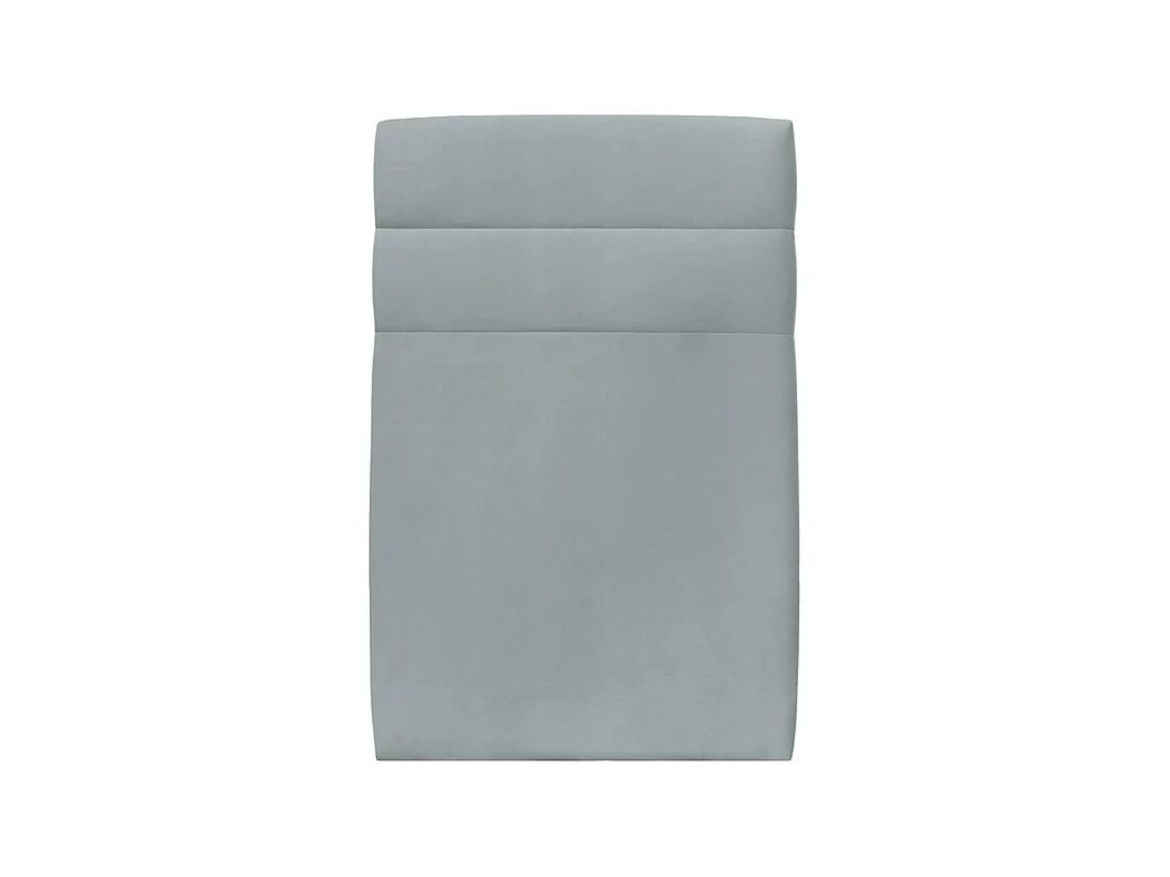 Tete de lit Lignes Velours Gris bleuté L 90 cm - Ep 10 cm rembourré