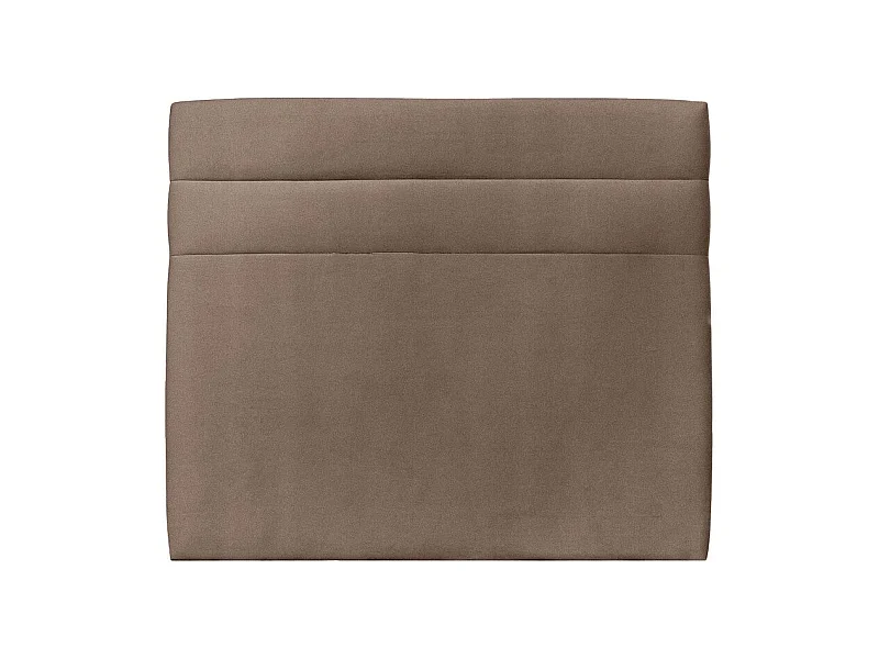 Tete de lit Lignes Velours Taupe L 160 cm - Ep 10 cm rembourré