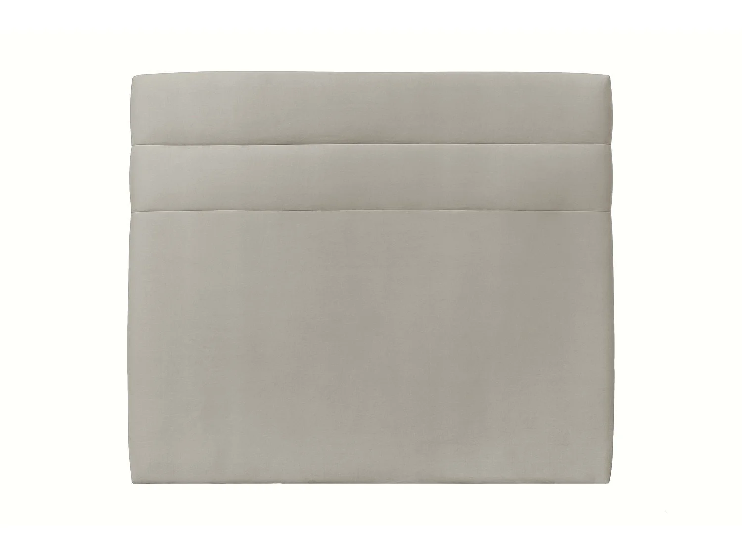 Tete de lit Lignes Velours Taupe L 140 cm - Ep 10 cm rembourré