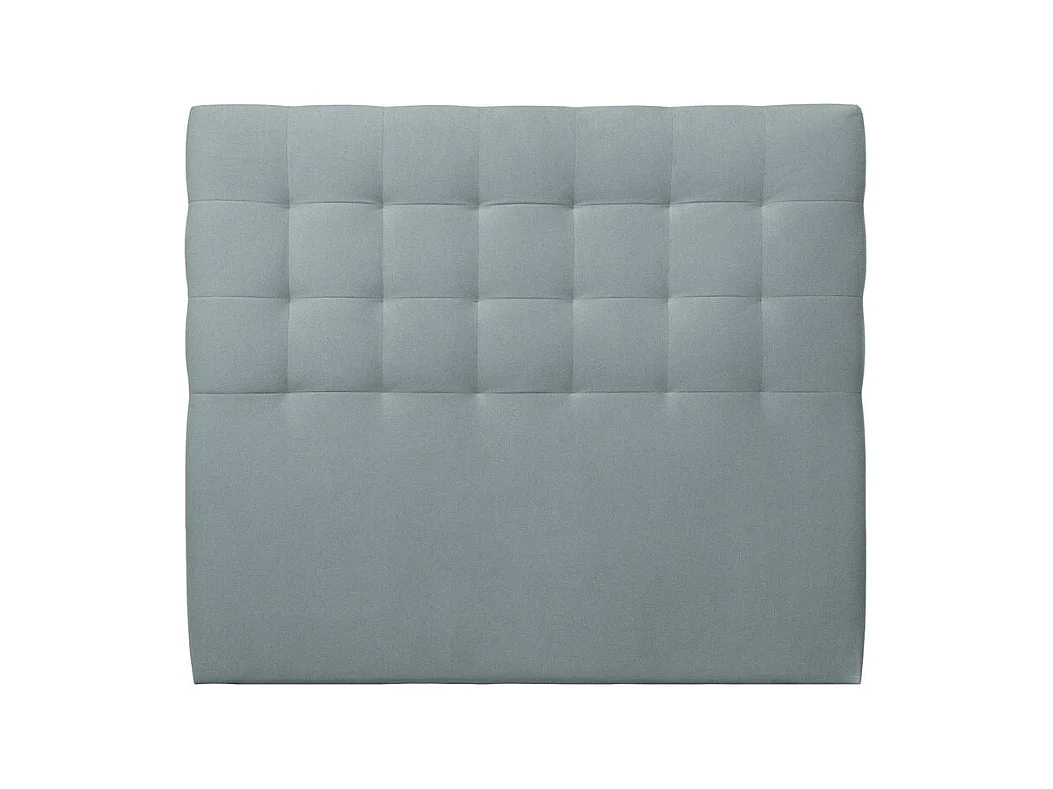 Tete de lit Capitonnée Velours Gris bleuté L 140 cm - Ep 10 cm rembourré