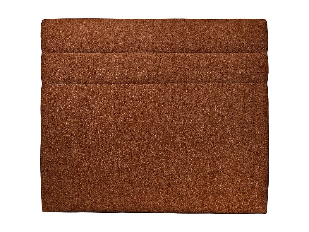 Tete de lit Lignes Bouclette Terracotta L 160 cm - Ep 10 cm rembourré