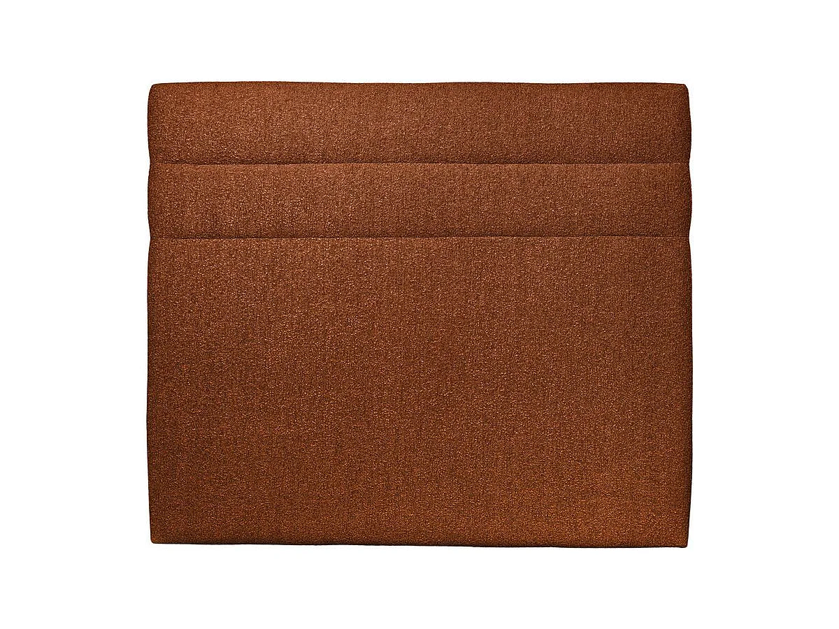 Tete de lit Lignes Bouclette Terracotta L 160 cm - Ep 10 cm rembourré