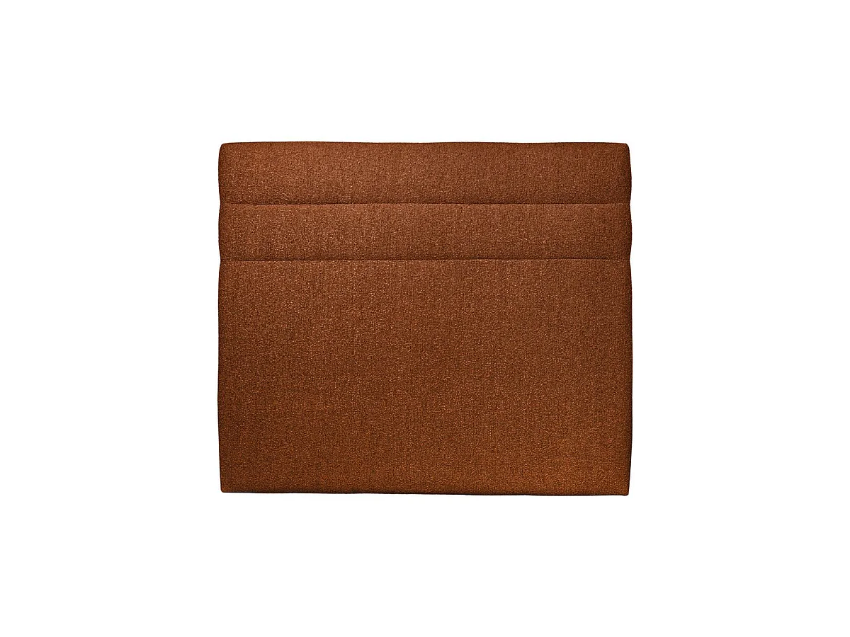 Tete de lit Lignes Bouclette Terracotta L 160 cm - Ep 10 cm rembourré