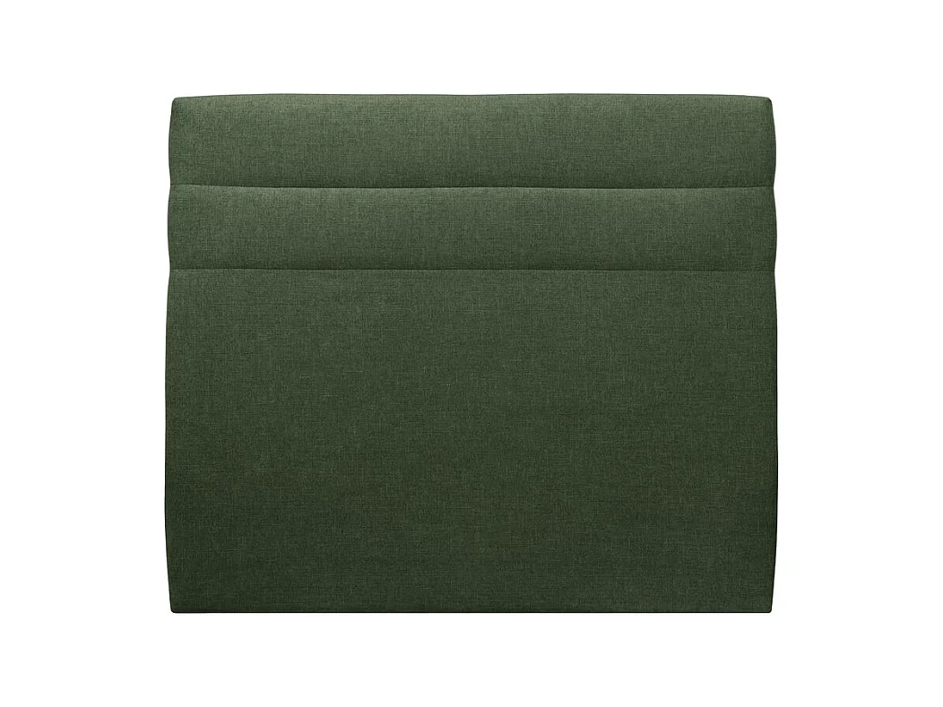 Tete de lit Lignes Tissu Vert L 140 cm - Ep 10 cm rembourré