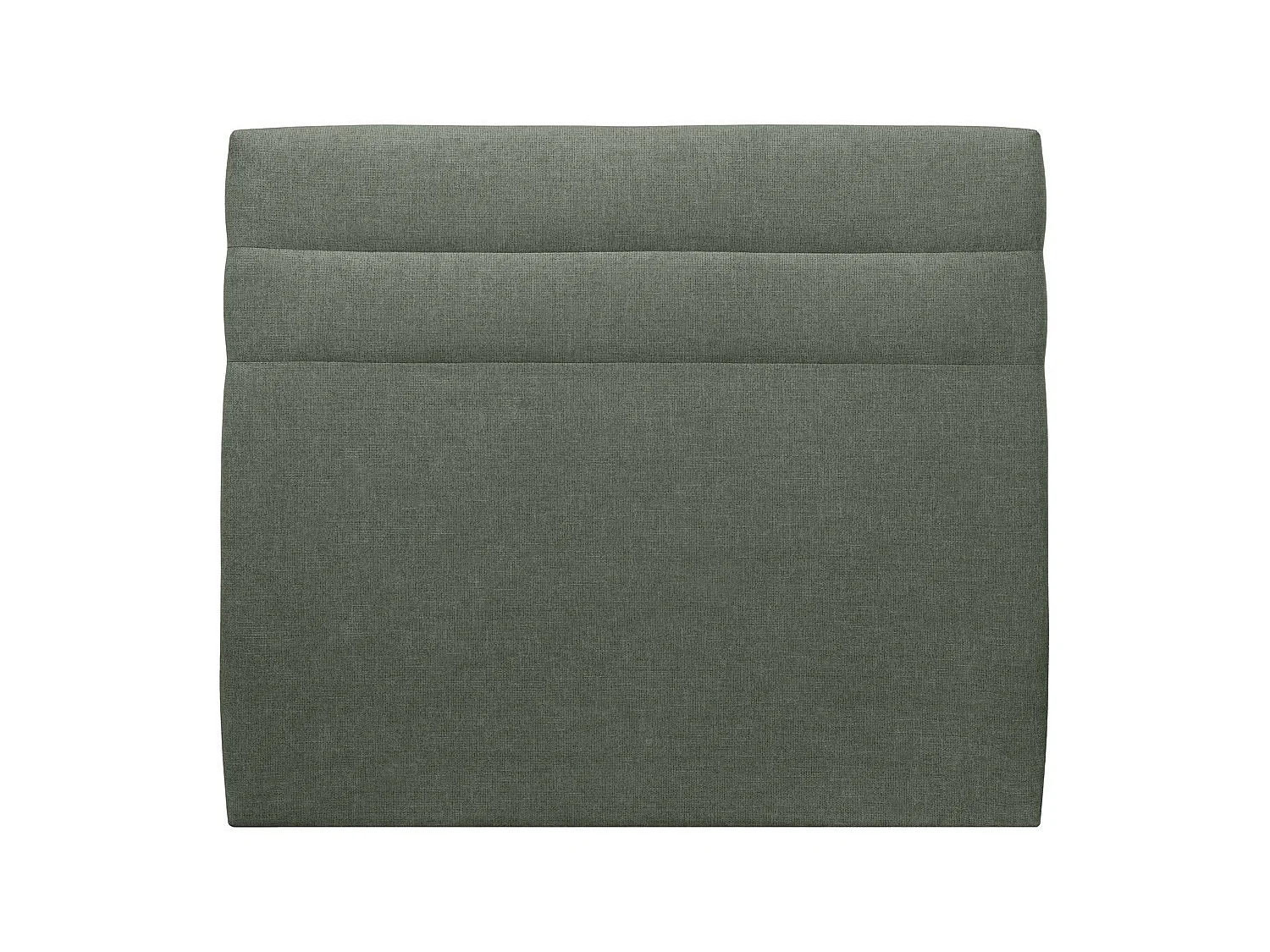 Tete de lit Lignes Tissu Vert L 140 cm - Ep 10 cm rembourré
