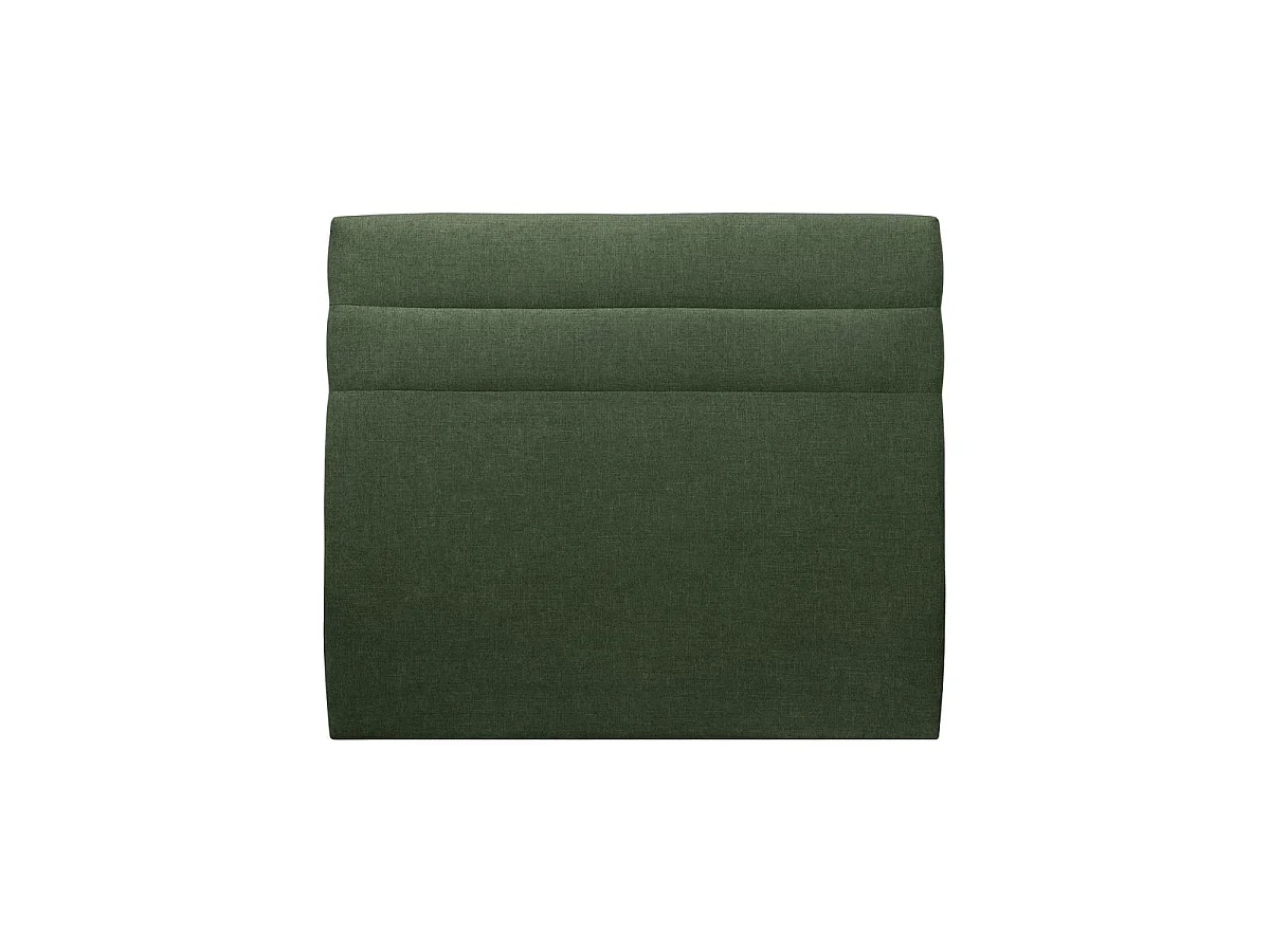 Tete de lit Lignes Tissu Vert L 140 cm - Ep 10 cm rembourré
