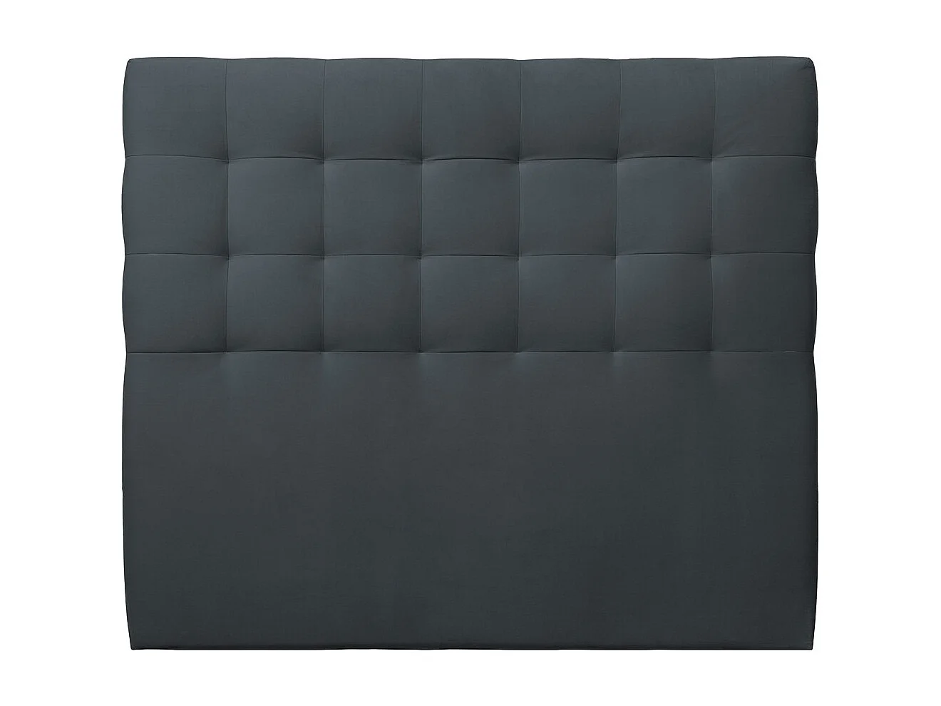 Tete de lit Capitonnée Velours Gris anthracite L 150 cm - Ep 10 cm rembourré