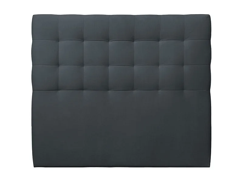 Tete de lit Capitonnée Velours Gris anthracite L 150 cm - Ep 10 cm rembourré