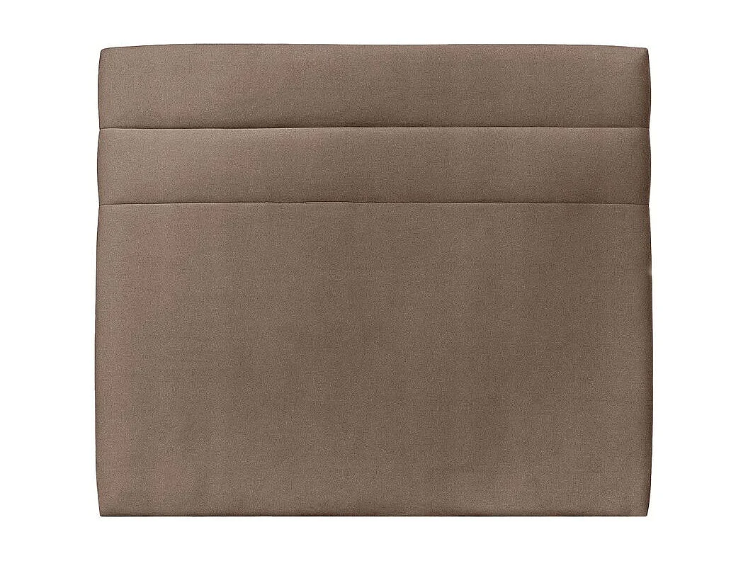 Tete de lit Lignes Velours Taupe L 200 cm - Ep 10 cm rembourré
