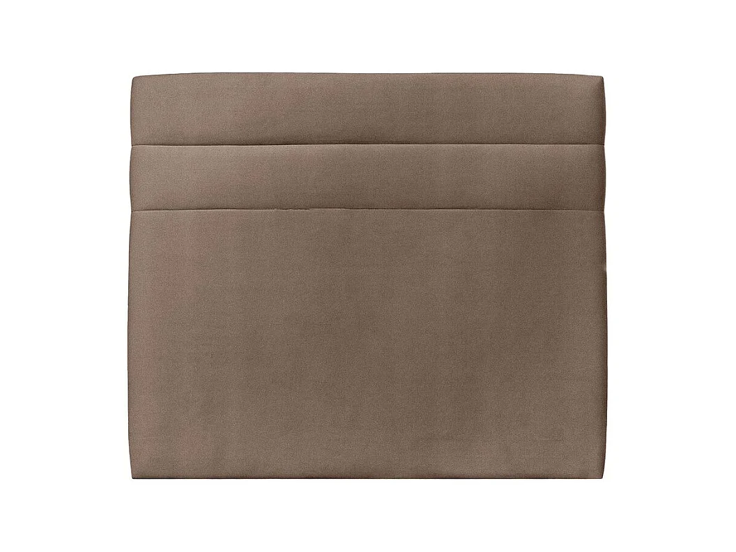 Tete de lit Lignes Velours Taupe L 200 cm - Ep 10 cm rembourré