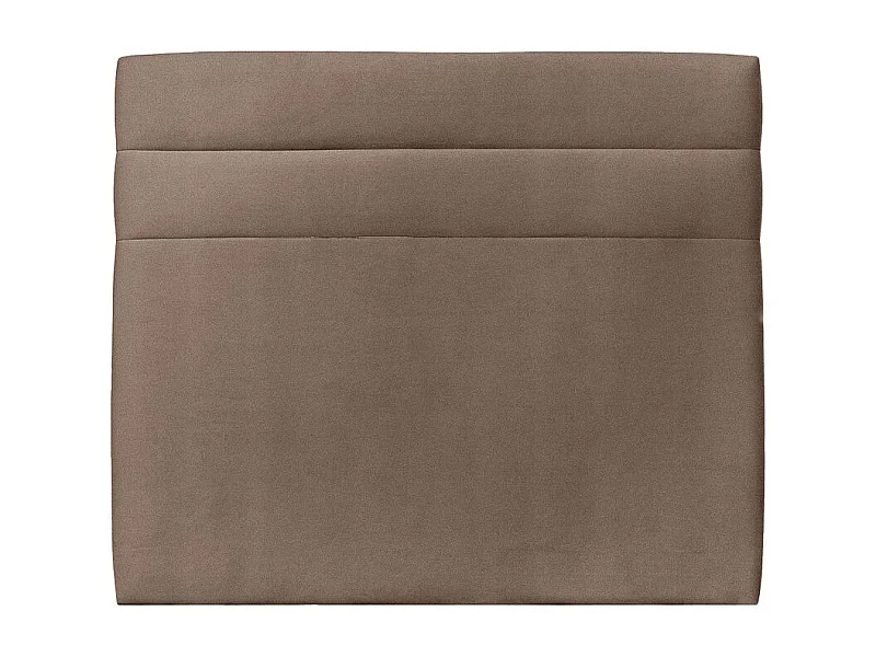 Tete de lit Lignes Velours Taupe L 200 cm - Ep 10 cm rembourré