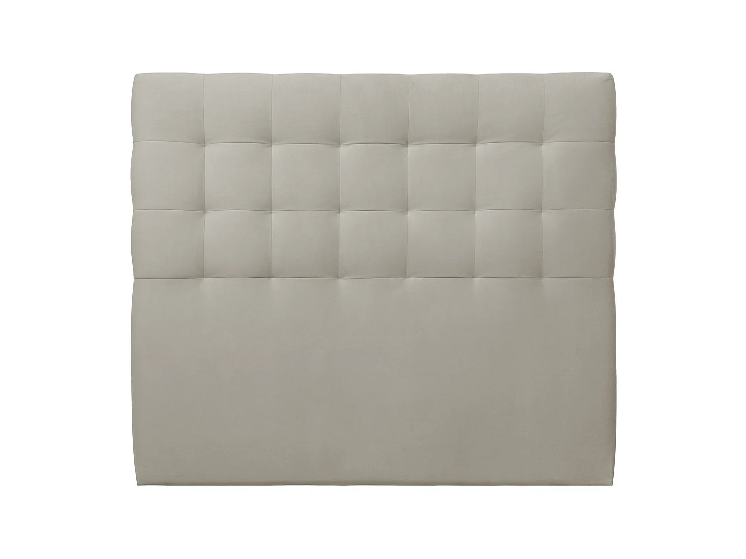 Tete de lit Capitonnée Velours Taupe L 200 cm - Ep 10 cm rembourré