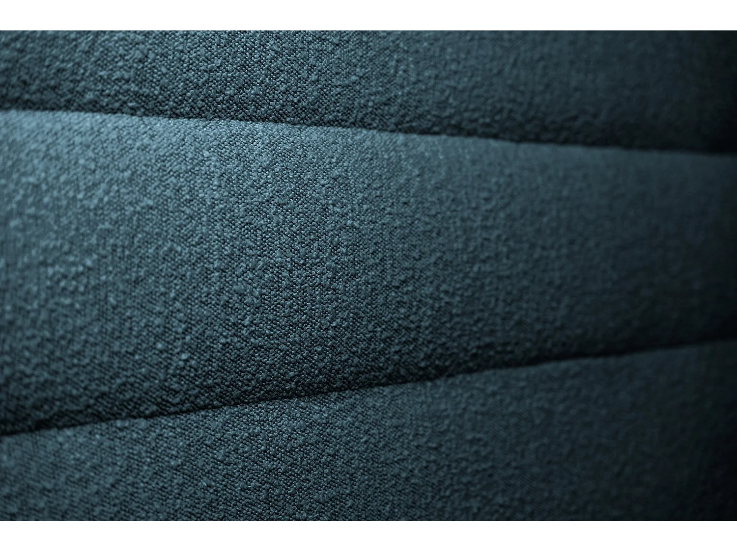 Tete de lit Lignes Bouclette Bleue L 90 cm - Ep 10 cm rembourré