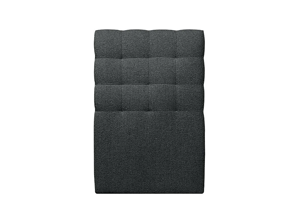 Tete de lit Capitonnée Bouclette Noir L 90 cm - Ep 10 cm rembourré
