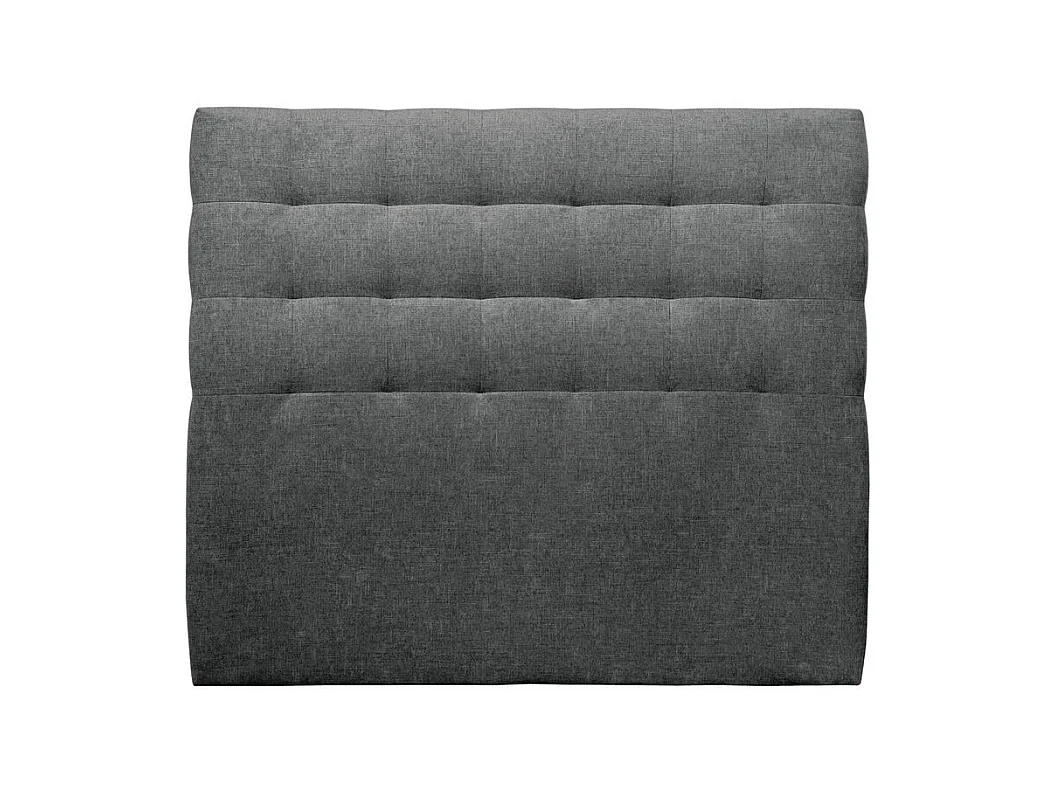 Tete de lit Capitonnée Tissu Gris anthracite L 135 cm - Ep 10 cm rembourré