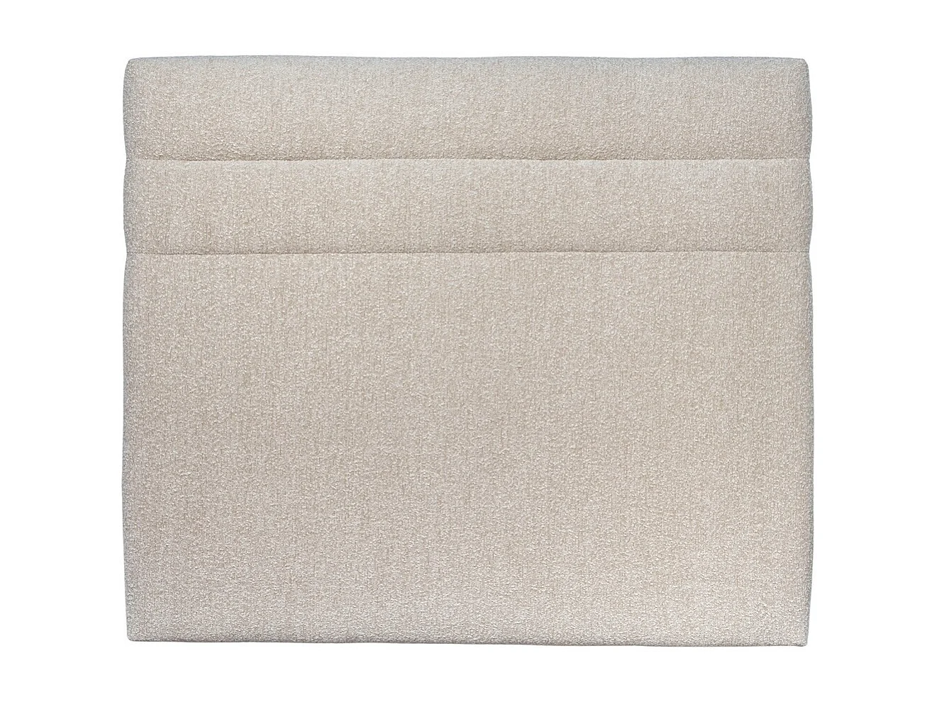 Tete de lit Lignes Bouclette Beige L 180 cm - Ep 10 cm rembourré