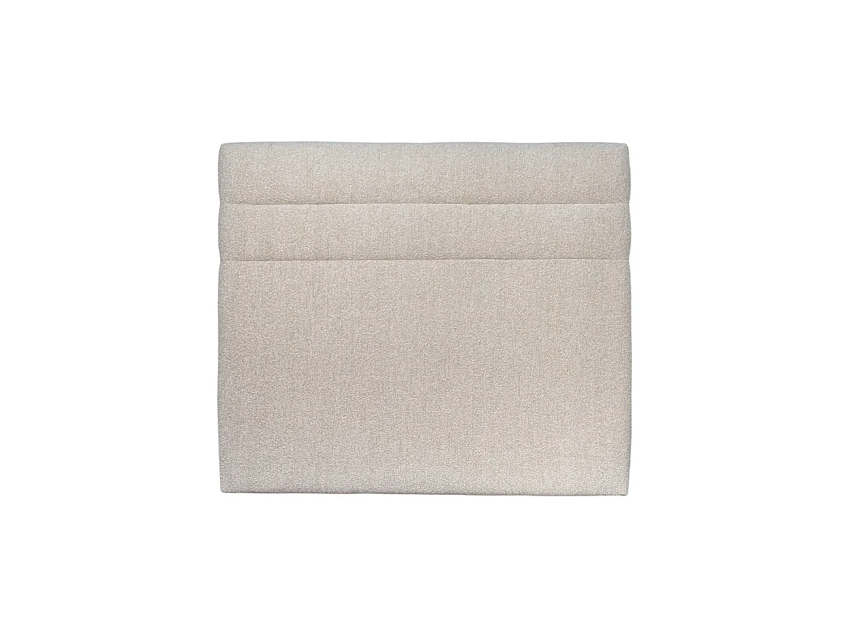 Tete de lit Lignes Bouclette Beige L 180 cm - Ep 10 cm rembourré