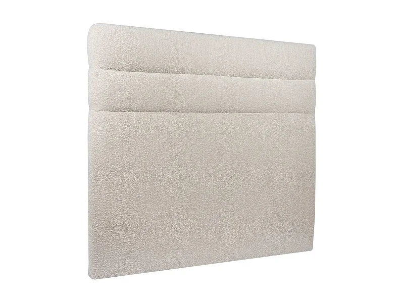 Tete de lit Lignes Bouclette Beige L 180 cm - Ep 10 cm rembourré