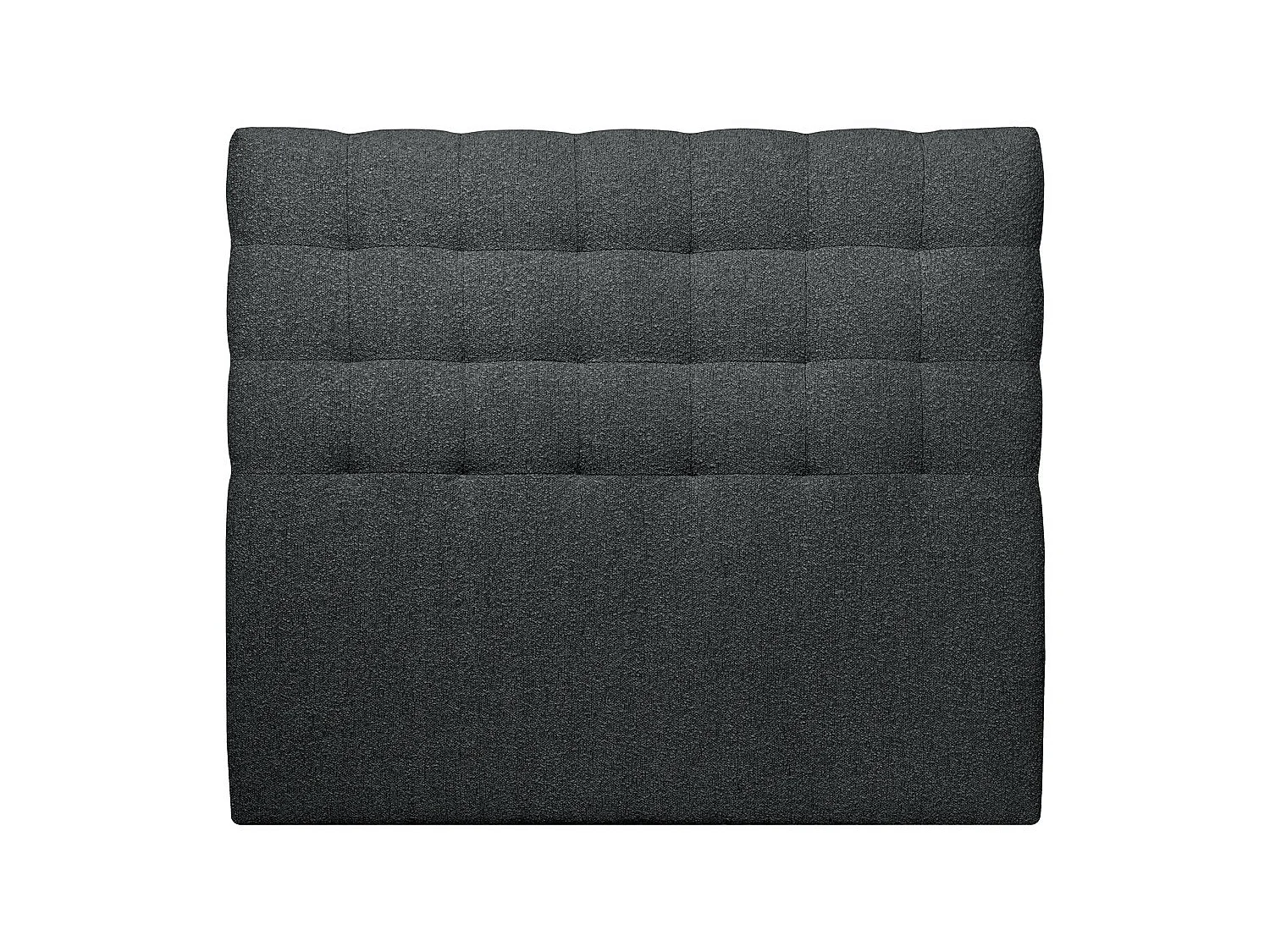 Tete de lit Capitonnée Bouclette Noir L 200 cm - Ep 10 cm rembourré