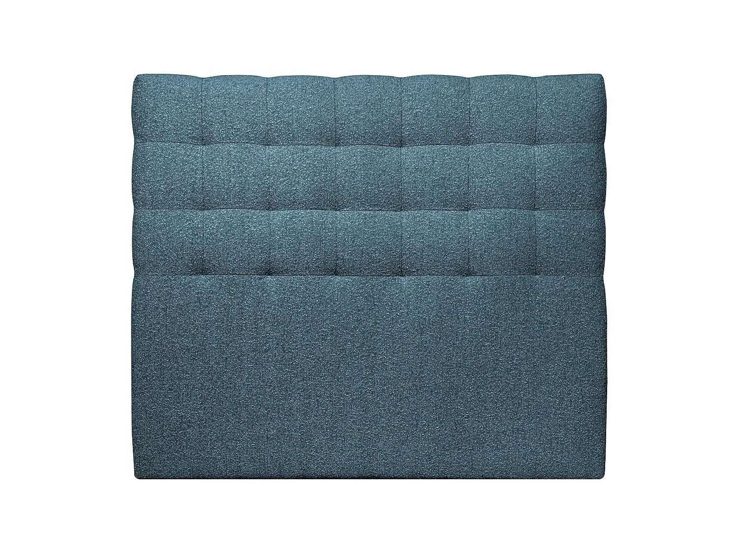 Tete de lit Capitonnée Bouclette Bleue L 135 cm - Ep 10 cm rembourré