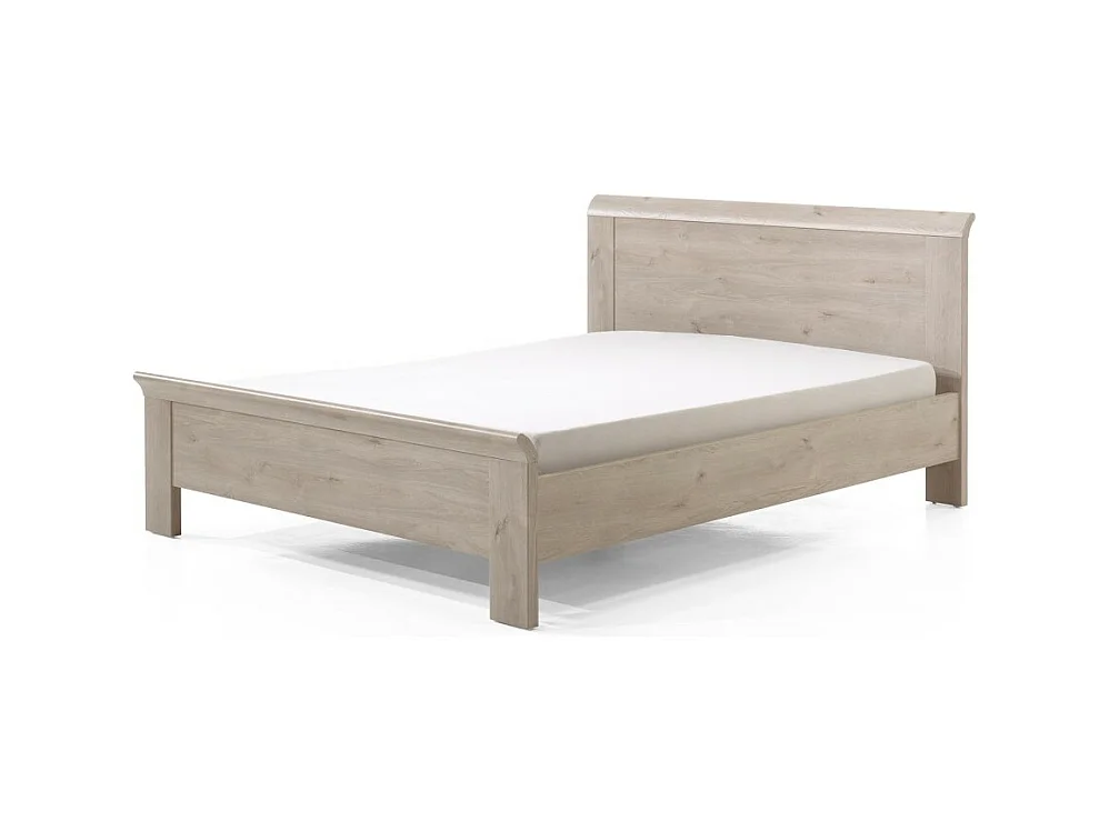 Stevig volwassen bed 160x200 uit de DANY collectie. Kleur: licht eiken.