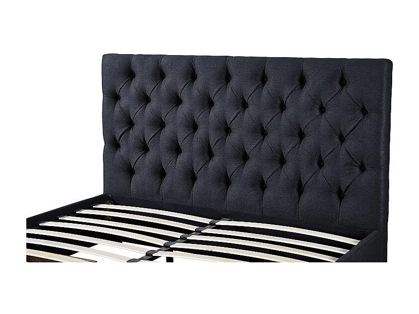 Lit avec 3 tiroirs INIT – 160x200 cm – Coloris gris – Sommier inclus – Design moderne et fonctionnel