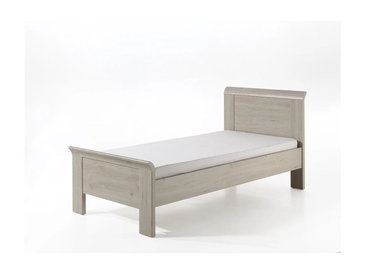 Lit enfant robuste 90x200 collection DANY - Coloris chêne clair