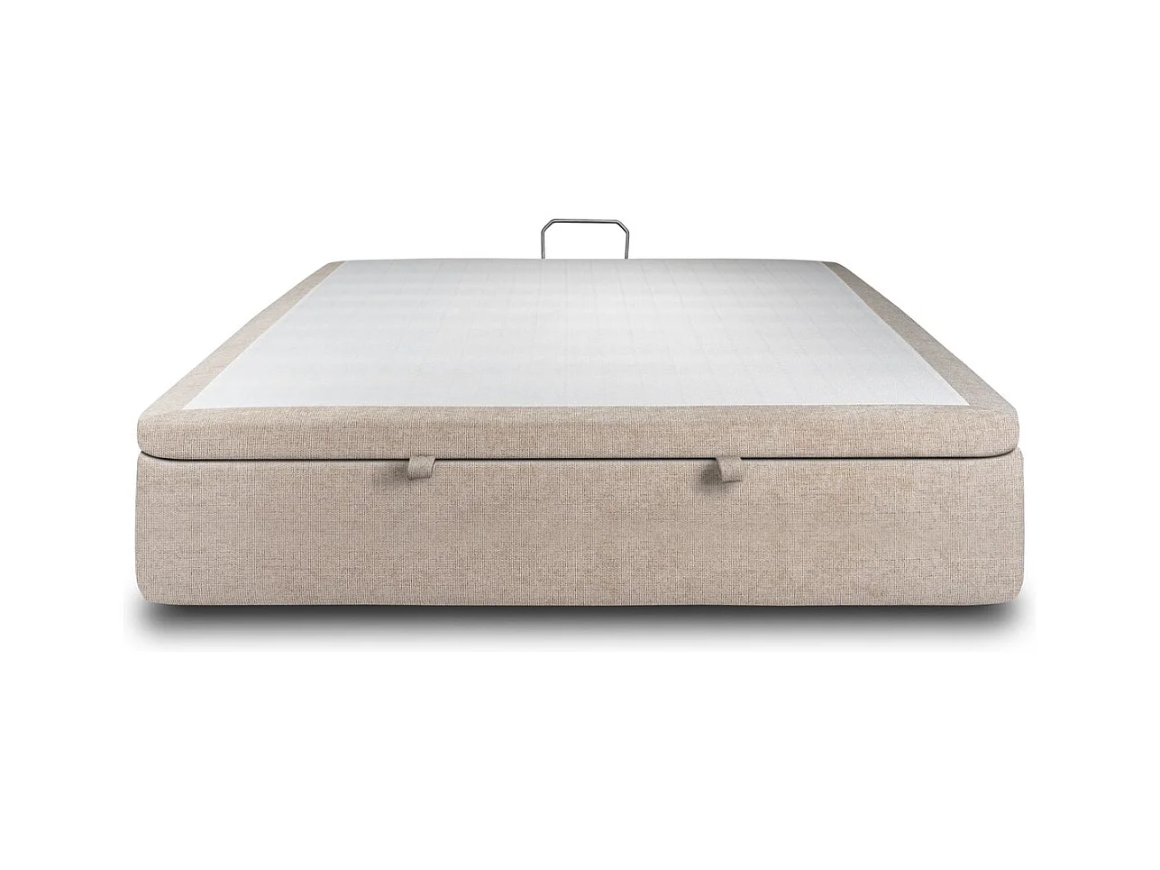 Sommier Coffre Tissu Beige brun 140x200 H39cm