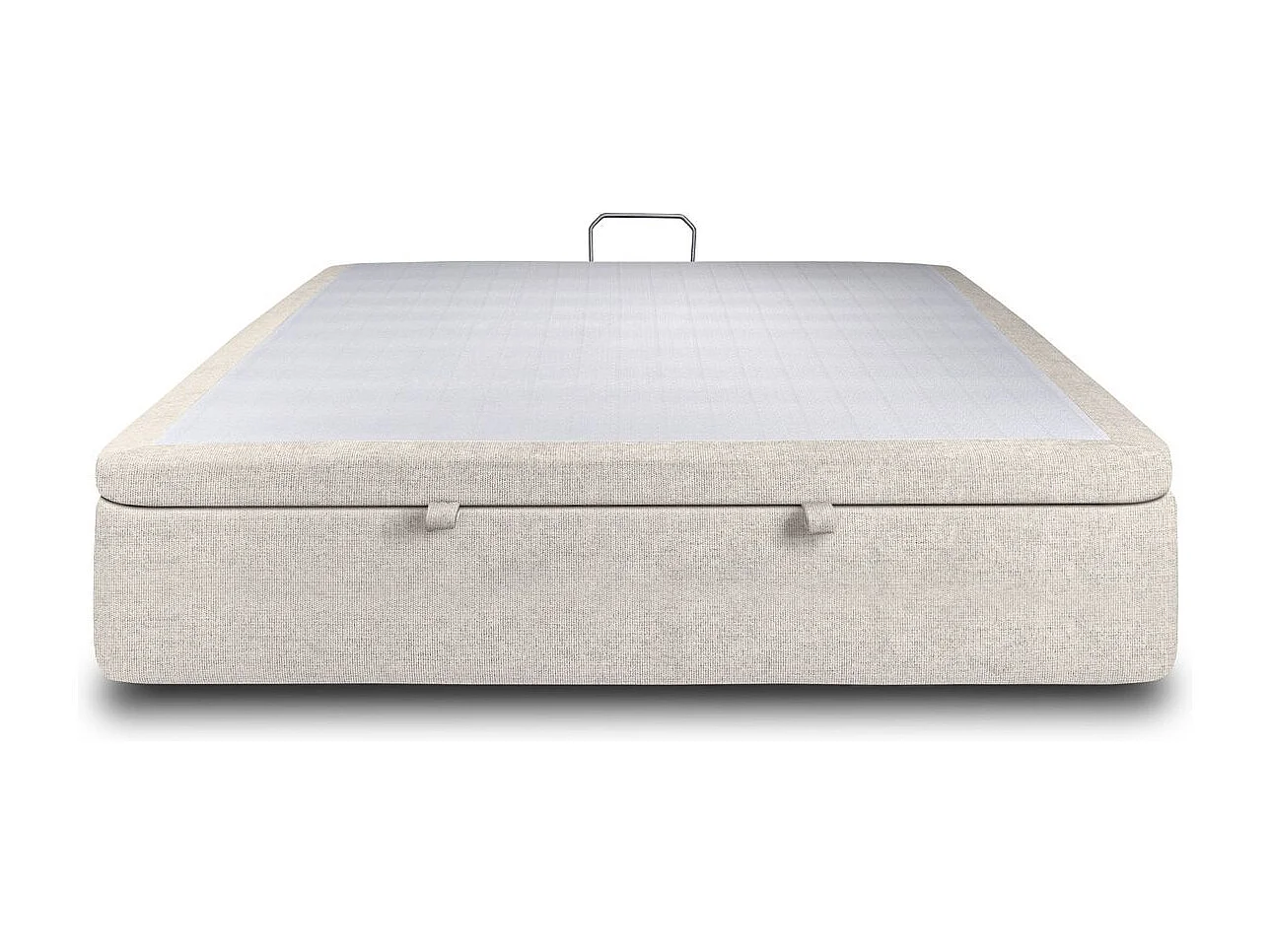 Sommier Coffre Tissu Beige clair 140x200 H39cm