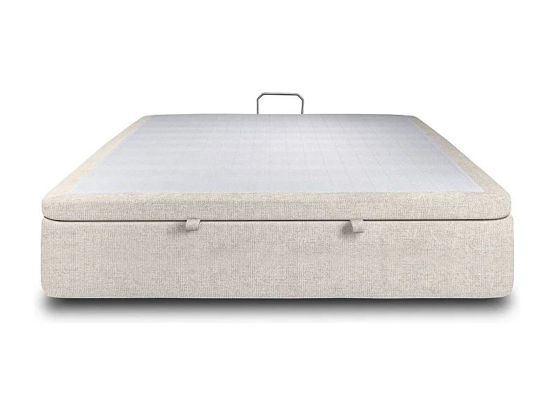 Sommier Coffre Tissu Beige clair 160x200 H39cm