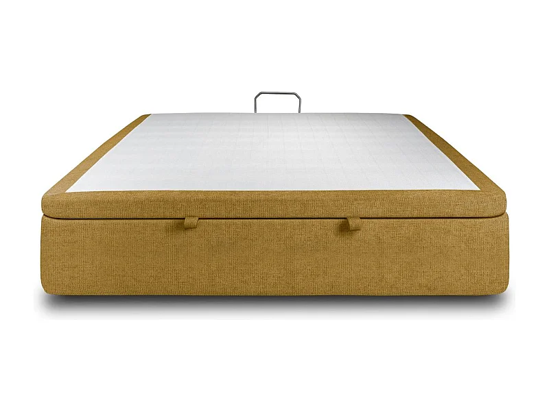Sommier Coffre Tissu Jaune 140x200 H39cm