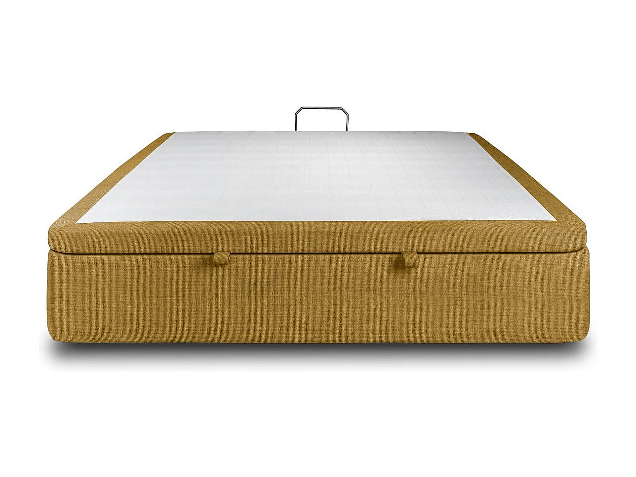 Sommier Coffre Tissu Jaune 160x200 H39cm