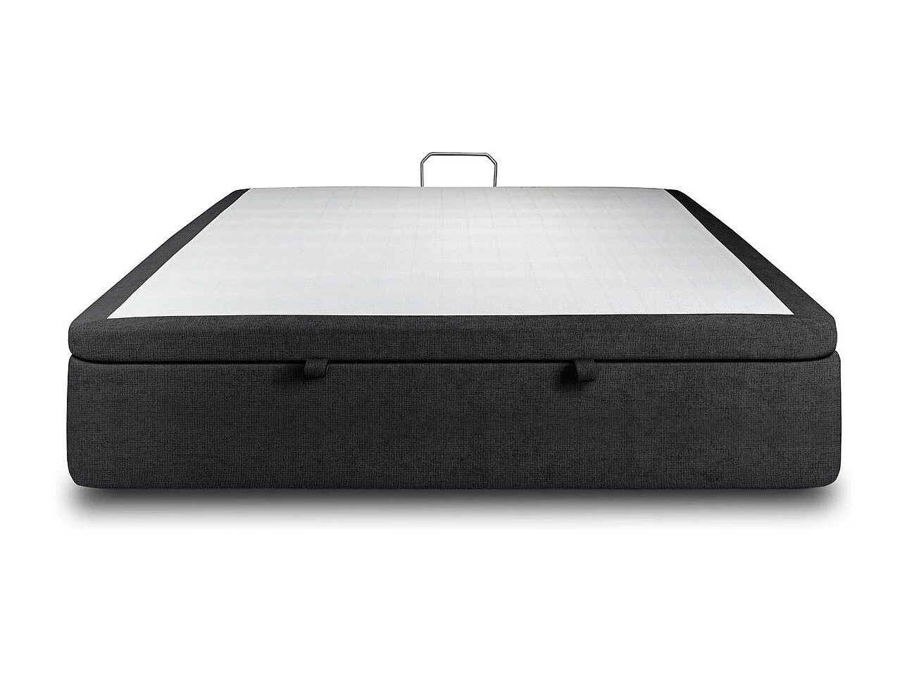 Sommier Coffre Tissu Noir 160x200 H39cm