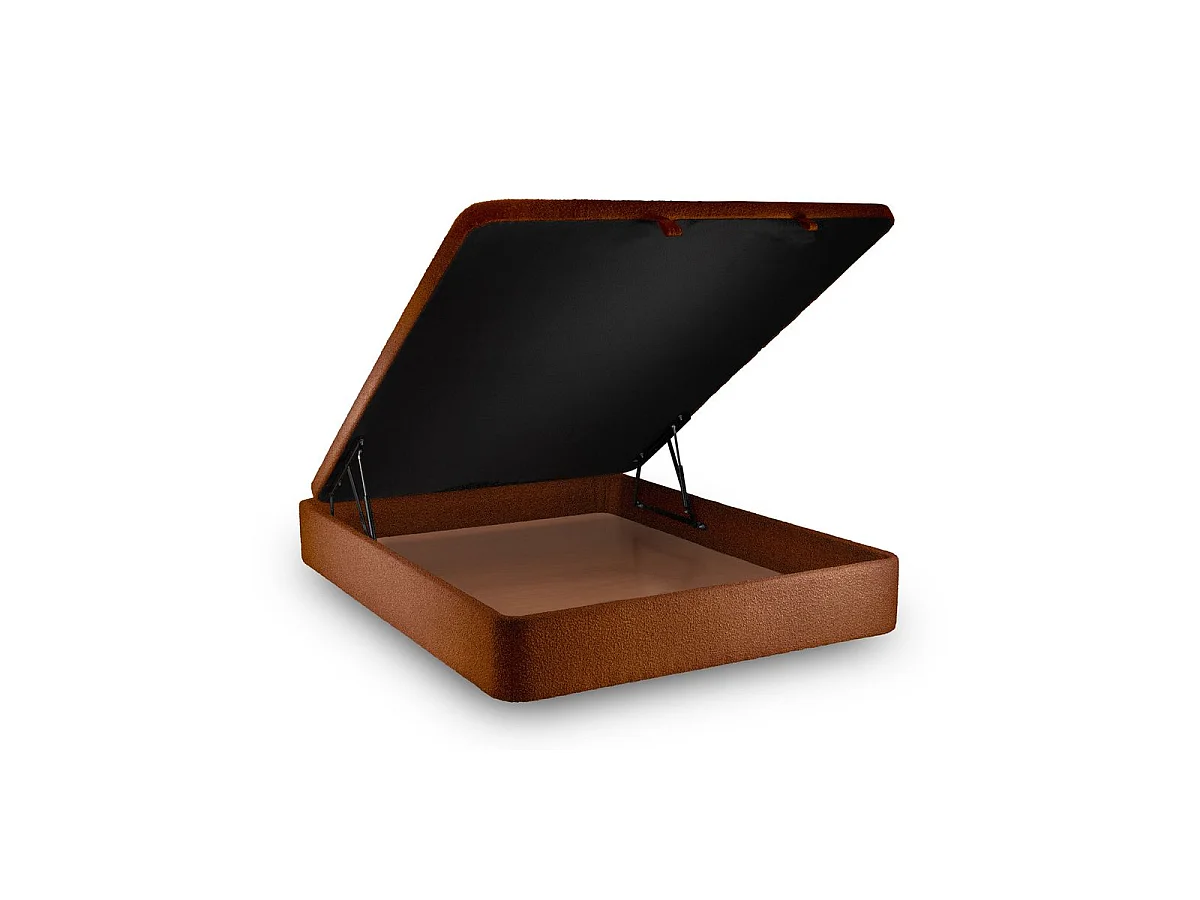 Sommier Coffre Bouclette Terracotta 160x200 H39cm