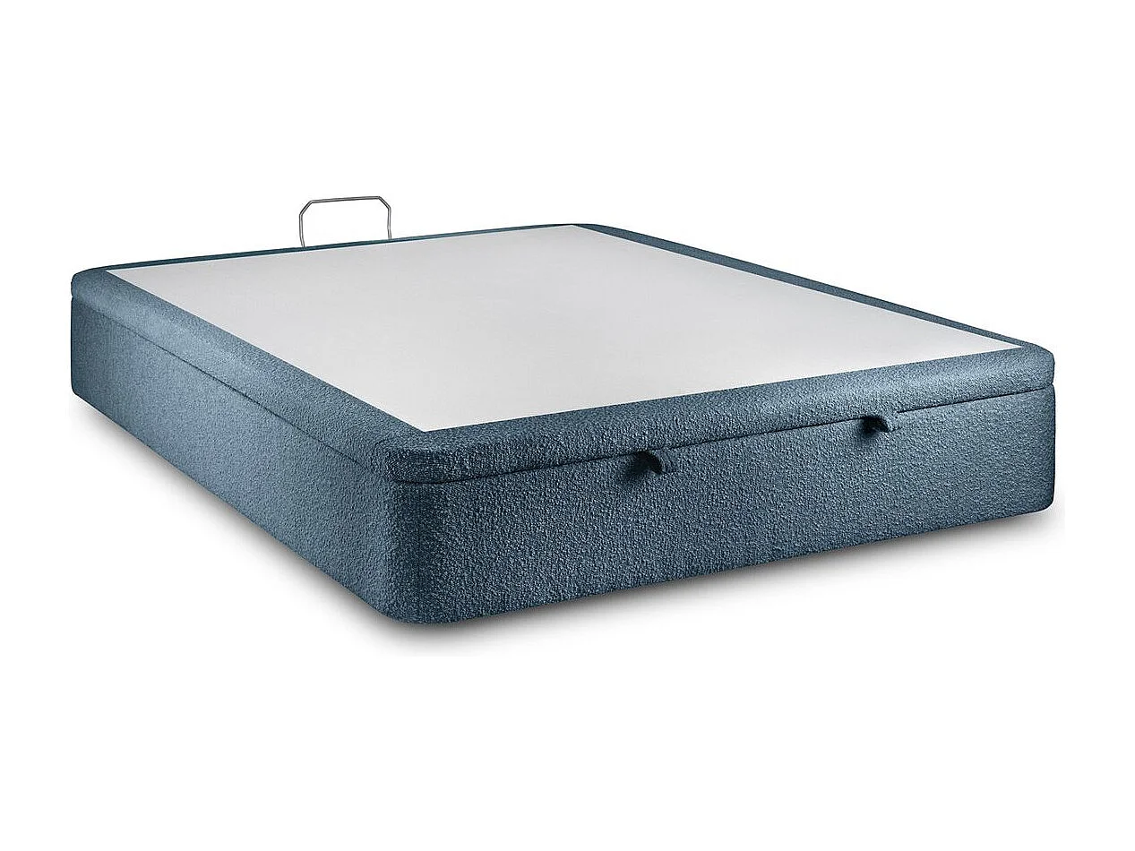 Sommier Coffre Bouclette Bleu 200x200 H39cm