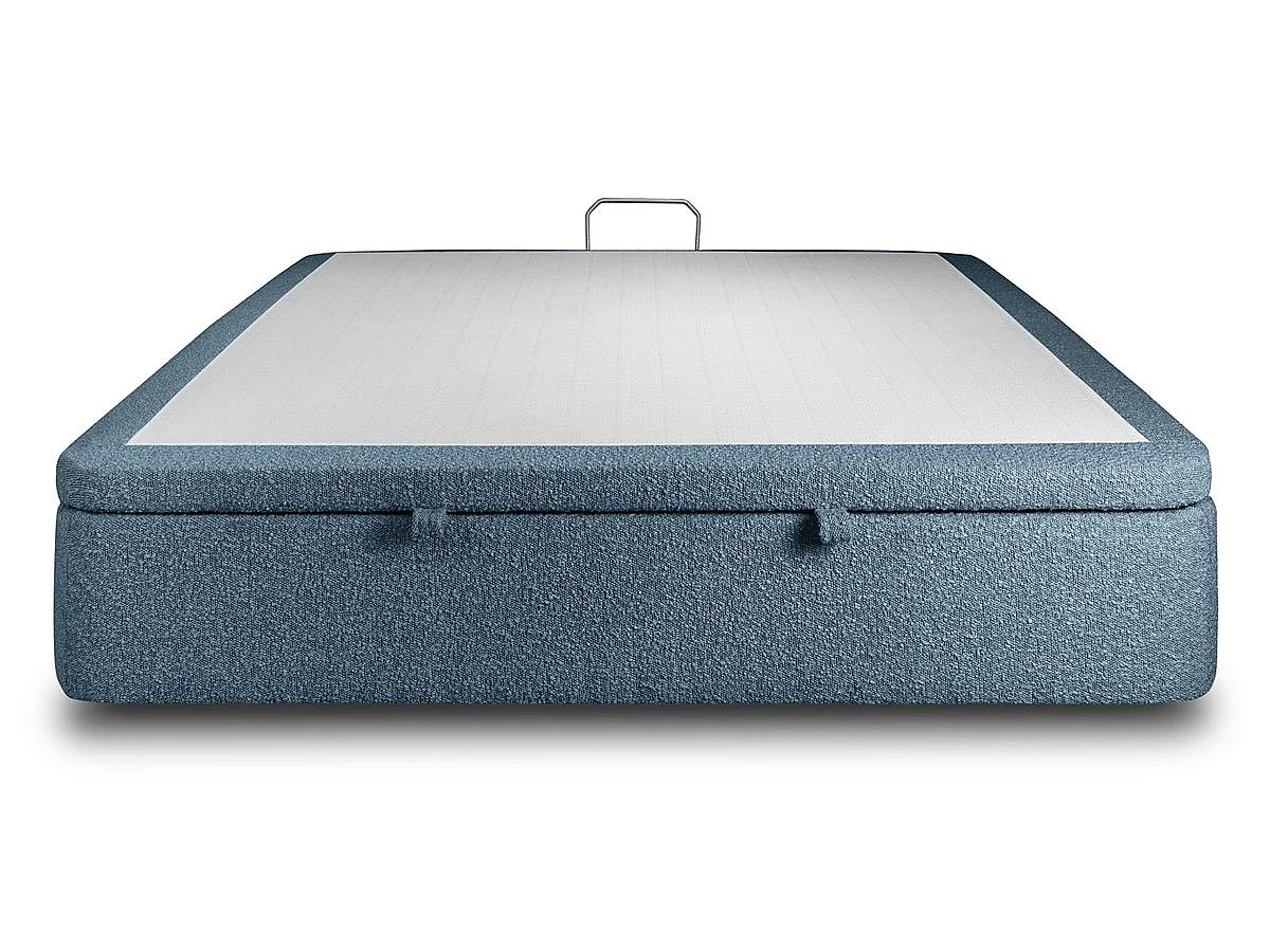 Sommier Coffre Bouclette Bleu 200x200 H39cm