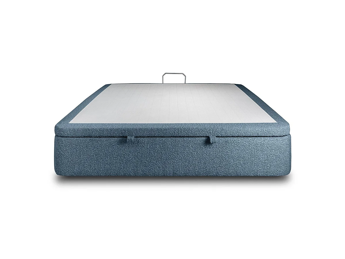 Sommier Coffre Bouclette Bleu 200x200 H39cm