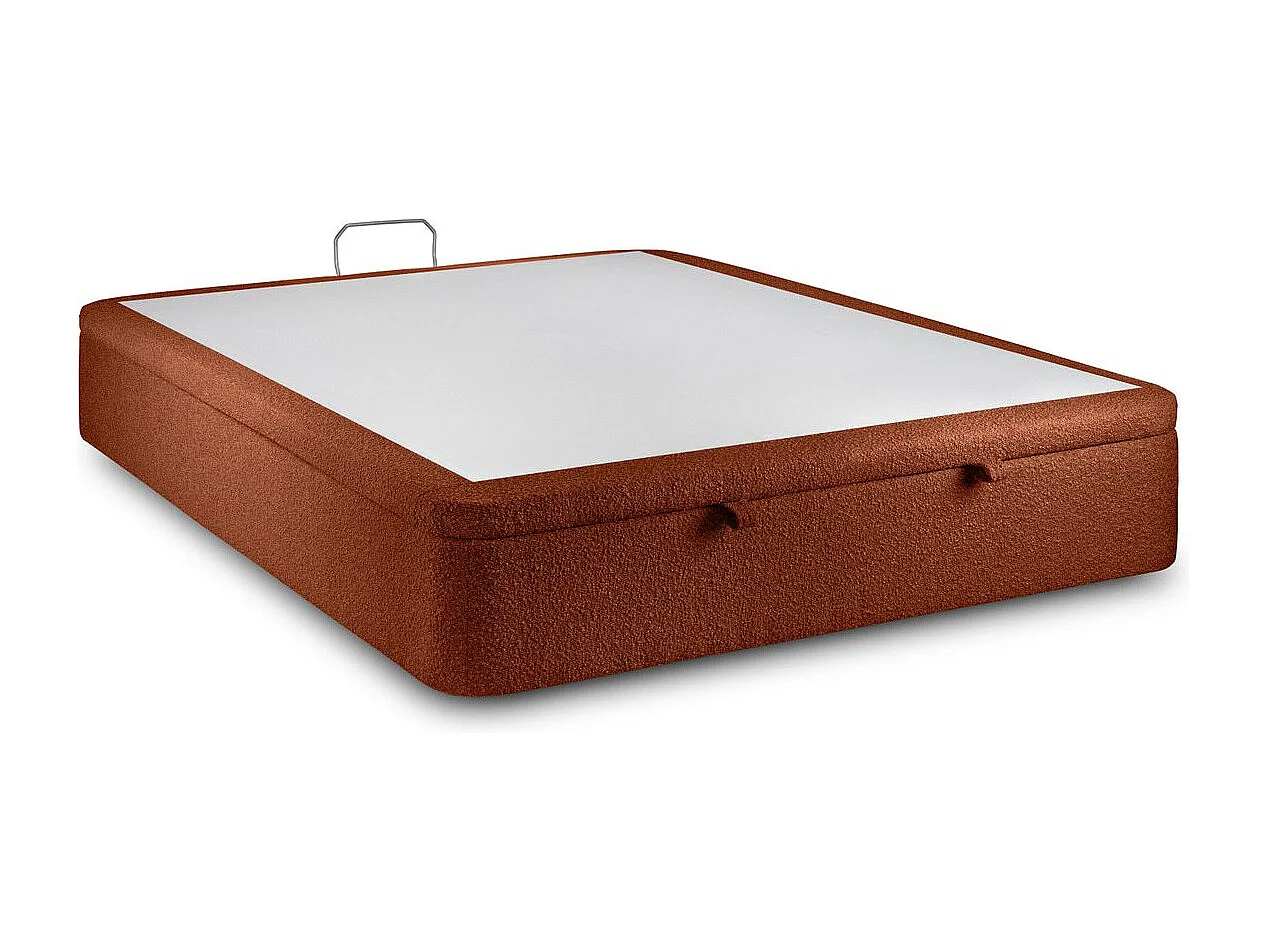 Sommier Coffre Bouclette Terracotta 180x200 H39cm