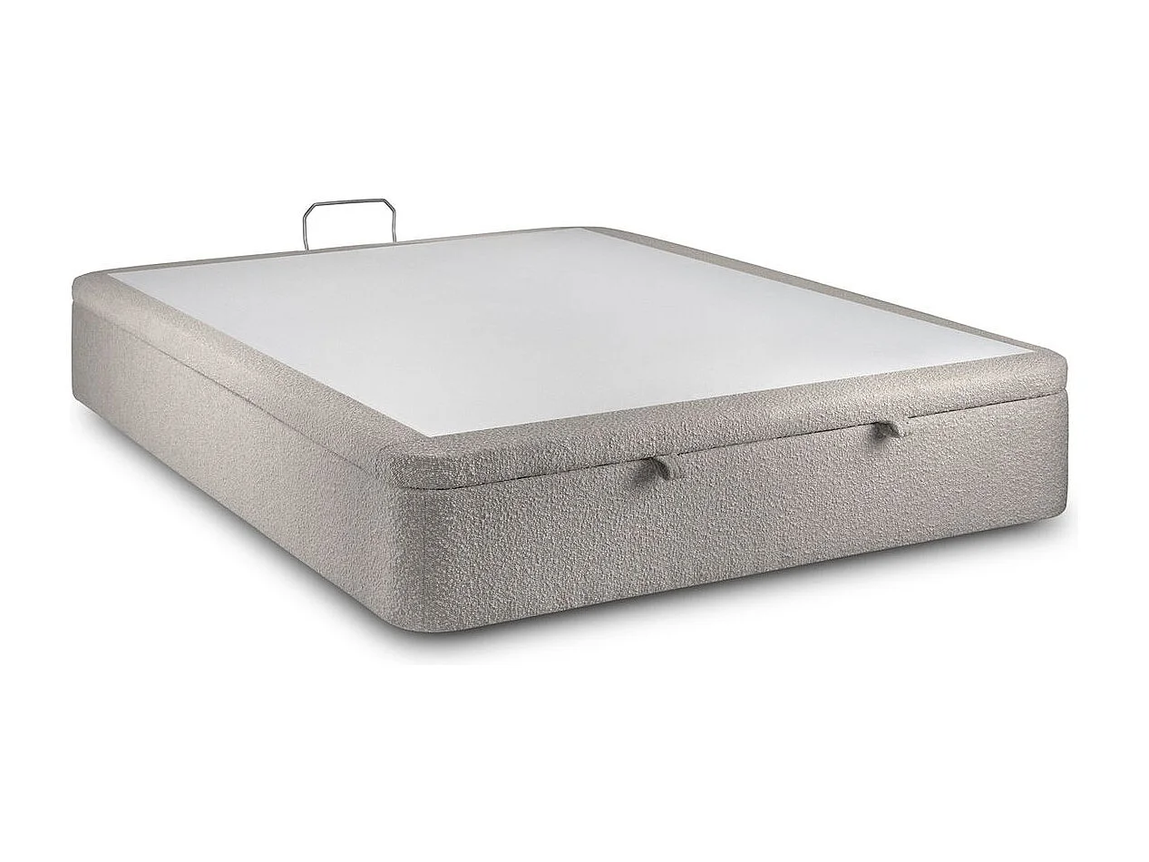 Sommier Coffre Bouclette Gris 180x200 H39cm