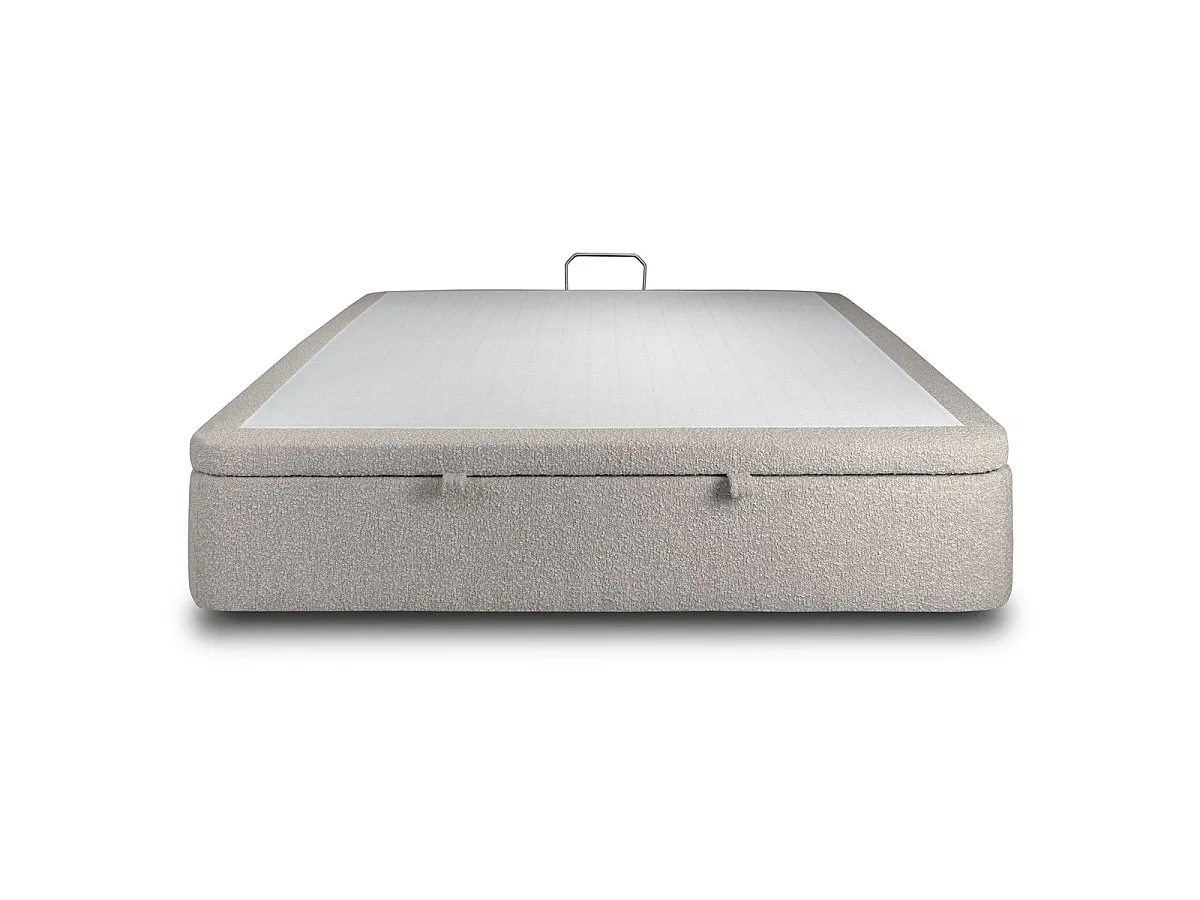 Sommier Coffre Bouclette Gris 180x200 H39cm