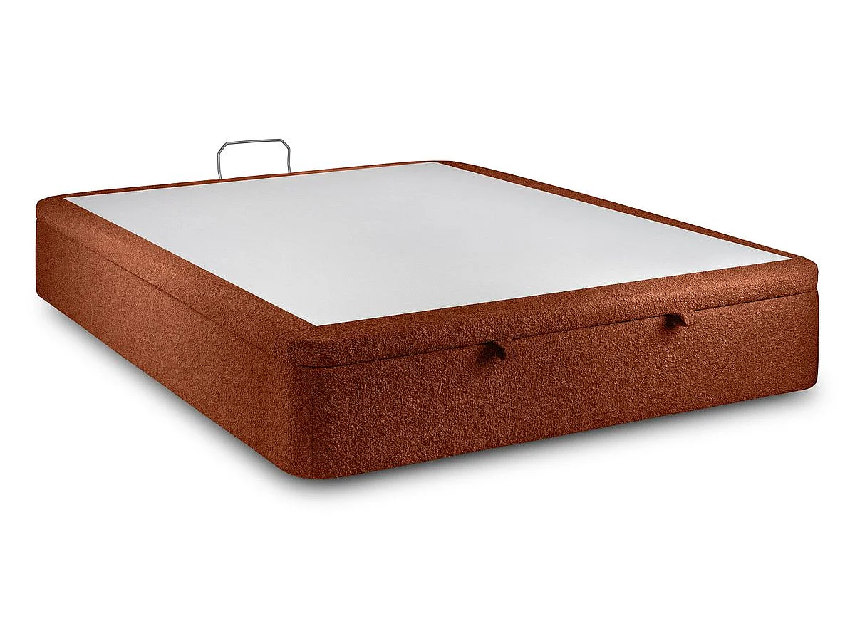 Sommier Coffre Bouclette Terracotta 140x190 H39cm
